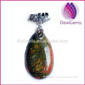 Wholesale quartz crystal pendants unakite crystal teardrop jewelry pendant